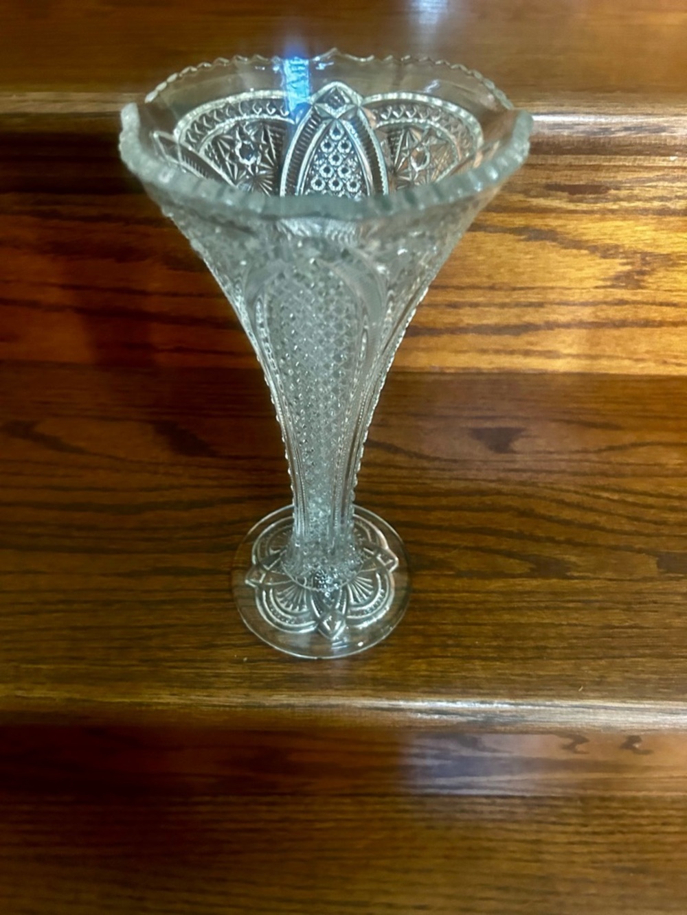 Glass Pedestal Candle Holder with Gold Glitter Pillar Candle